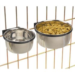 ProSelect Stainless Steel Pet Cage Coop Cup, 8-Ounce