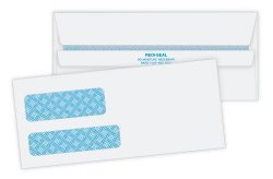 Quality Park Park #9 Redi-Seal Double Window Envelopes, White, Box of 500 (24529)