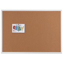 Quartet Cork Bulletin Board, 3 x 2 Feet, Aluminum Finish Frame (2303)