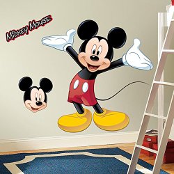 Roommates Rmk1508Gm Mickey Mouse Peel And Stick Giant Wall Decal