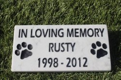 Sandblast Engraved Marble Pet Memorial Headstone Grave Marker Dog Cat ilm 4×8