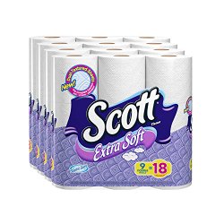 Scott Extra Soft Double Roll Tissue, 9 Count (Pack of 4)