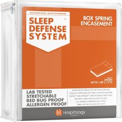 Sleep Defense System – “Bed Bug Proof” Box Spring Encasement – 60-Inch by 80-inch, Queen