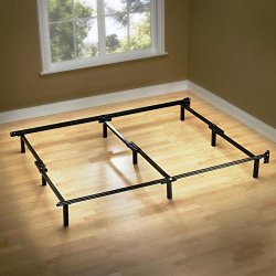 Sleep Revolution Compack Bed Frame with 9-Leg Support System, 60 by 70.5 by 7-Inch