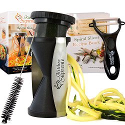 Spiral Slicer Spiralizer Complete Bundle – Vegetable Cutter – Zucchini Pasta Noodle Spaghetti Maker