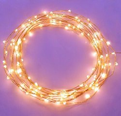 Starry String Lights Warm White Color LED’s on a Flexible Copper Wire