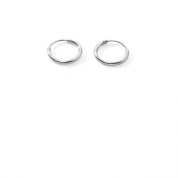 Sterling Silver Small Endless Hoop Earrings for Cartilage, Nose and Lips, 3/8 Inch (10mm)