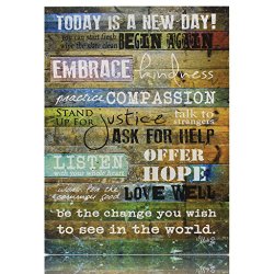 Today is a New Day Wood Wall Art Print by Marla Rae 16″ x 12″