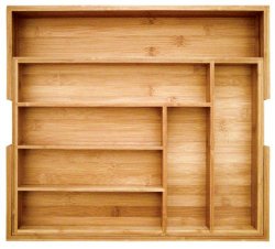 Totally Bamboo Expandable Utility Drawer Organizer