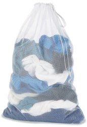 Whitmor 6154-111 Mesh Laundry Bag, White