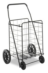Whitmor 6318-2678 Deluxe Rolling Utility Cart, Black