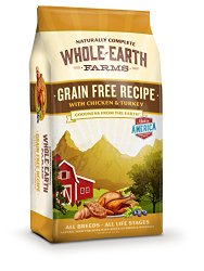 Whole Earth Farms Grain Free Chicken and Turkey Recipe Dry Dog Food, 25-Pound