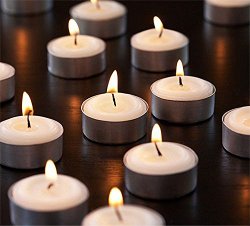 Zion JudaicaTM Quality Tealight Candles Unscented Set of 125 – Stark White