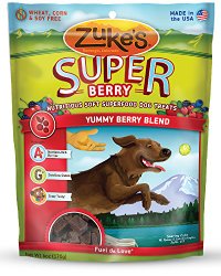 Zuke’s Supers Nutritious Soft Superfood Dog Treats, Yummy Berry Blend, 6-Ounce