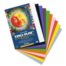 Tru-Ray Sulphite Construction Paper, 9 x 12 Inches, Assorted, 50 Sheets (103031)