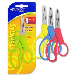 Westcott School Left and Right Handed Kids Scissors, 5-Inch, Blunt, Colors Vary (13130)