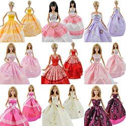 E-TING Lot 5 P 5x Fashion Handmade Clothes Dresses Grows Outfit for Barbie Doll