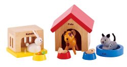 Hape – Happy Family Doll House – Furniture – Family Pets