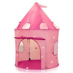 Girl’s Pink Princess Castle Play Tent by Pockos – Indoor / Outdoor