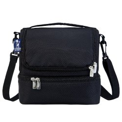 Wildkin Rip-Stop Black Double Decker Lunch Bag