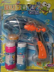 Haktoys 1700G Bubble Gun Transparent Shooter with LED Lights, 3 x AA Batteries, and Extra Bottle