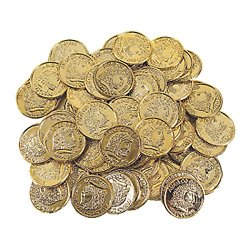 Plastic Gold Coins (144 Count)