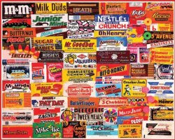 White Mountain Puzzles Candy Wrappers – 1000 Piece Jigsaw Puzzle