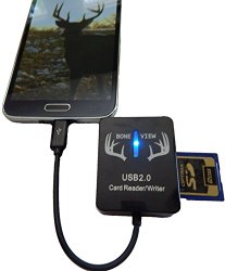 BoneViewTM2.0 Trail and Game Camera Viewer for AndroidTM Phones, Micro USB Connector, Reads SD and Micro SD Cards
