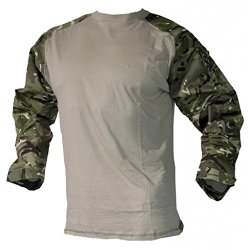 Mafoose Tactical Military Combat Camo Paintball Airsoft Mock Shirt