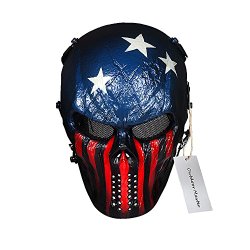 OutdoorMaster Skull Skeleton Airsoft/Paintball/BB Gun/CS Full Face Protect Mask