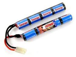 Tenergy 9.6V NiMH 1600mAh Butterfly Mini Battery Pack with Mini Tamiya Connector for airsoft guns #11423