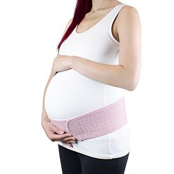 Bracoo Breathable Abdominal Binder and Maternity Back Support, One Size, Pink