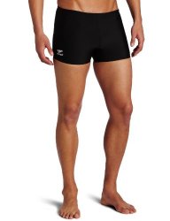 Speedo Men’s Endurance+ Polyester Solid Square Leg Swimsuit