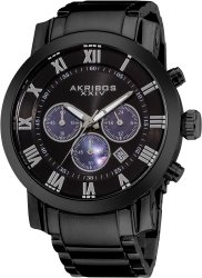Akribos XXIV Men’s AK622BK “Grandiose” Stainless Steel Watch