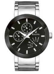 Bulova Men’s 96C105 Black Dial Bracelet Watch