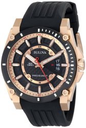 Bulova Men’s 98B152 Precisionist Rubber Strap Watch