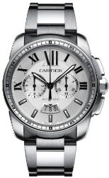 Cartier Calibre Men’s Automatic Chronograph Watch with Stainless Steel Bracelet – W7100045