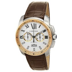 Cartier Calibre Men’s Two Tone Chronograph Watch – W7100043