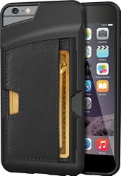 iPhone 6 Plus Wallet Case – Q Card Case for iPhone 6/6s Plus (5.5″) by CM4 – Ultra Slim Protective *Kickstand* Credit Card Carrying Case (Black Onyx)