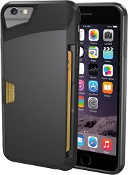 iPhone 6 Wallet Case – Vault Slim Wallet for iPhone 6/6s (4.7″) by Silk  (Midnight Black)