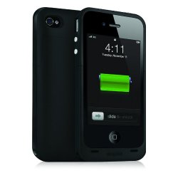 Mophie Juice Pack Plus Case and Rechargeable Battery for iPhone 4 & 4S Retail Packaging (Black)