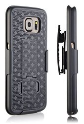 S6 Case, MoonaTM Shell Holster Combo Case for Samsung Galaxy S6