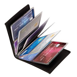 Wonder Wallet – Amazing Slim RFID Wallets As Seen on TV, Black Leather
