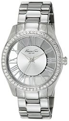 Kenneth Cole New York Women’s KC4851 “Transparency” Crystal-Accented Stainless Steel Watch