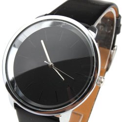Elegant Women Men Fashion Wrist Watch Quartz Electric Mvmt wristwatch Analog Dial Stainless Steel Round Case Leather Sport