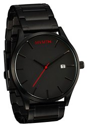 MVMT Watches Black Face with Black Stainless Steel Bracelet Men’s Watch
