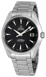 Omega Men’s 231.10.42.21.06.001 Seamaster Aqua Terra Chronometer Black Dial Watch