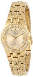 Pulsar Women’s PTC390 Crystal Accented Gold-Tone Stainless Steel Watch