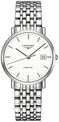 Longines Elegant Collection Watch Automatic White Dial Stainless Steel Mens Watch L48104126