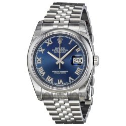 Rolex Datejust Blue Dial Stainless Steel Jubilee Bracelet Mens Watch 116200BLRJ